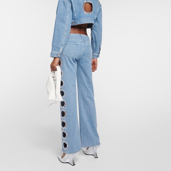 Seven For All Mankind Anna Dello Russo SLOUCHY BOOTCUT CRYSTALS JEANS - Picture 6 of 11